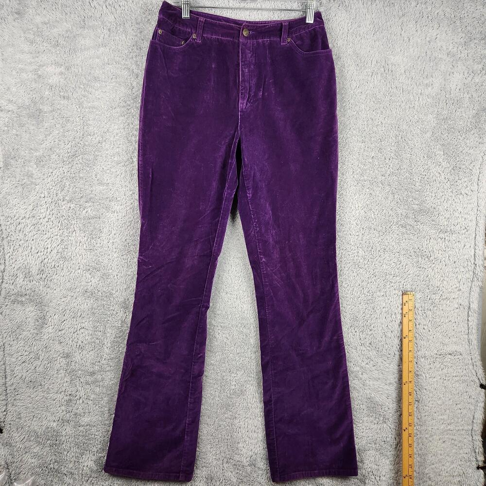 Vintage Newport News Jeans Womens 8 Tall Purple Velvet High Rise Bootcut 90s Y2k